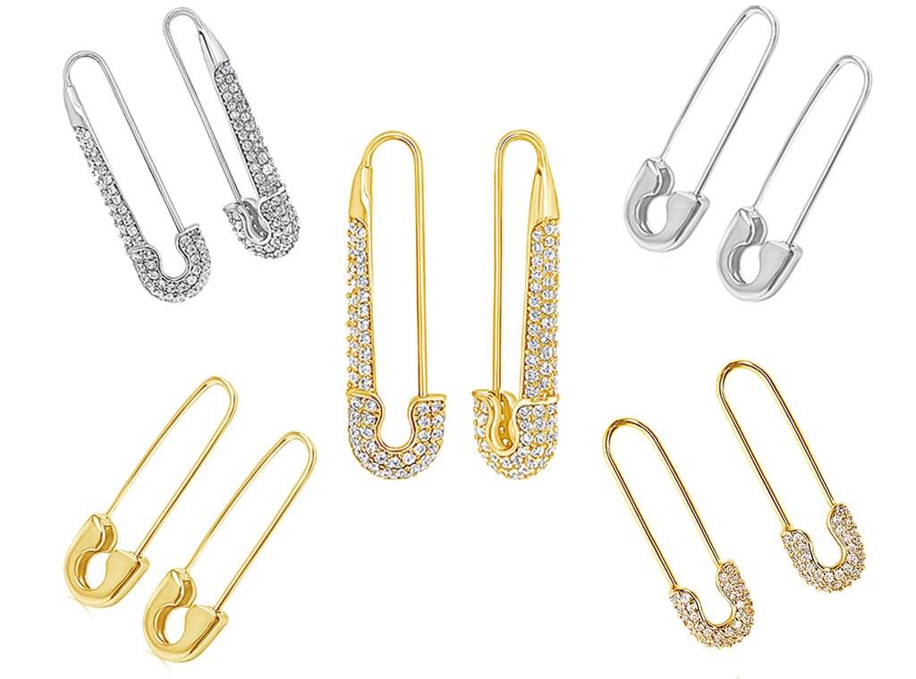 Safety Pin Earrings Safety Pin Hoops Huggie Hoop Earrings Silver Pin  Earrings Gold Earrings Minimal Earrings Cartilage Earrings - Etsy